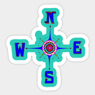 A Compass Rose Sticker